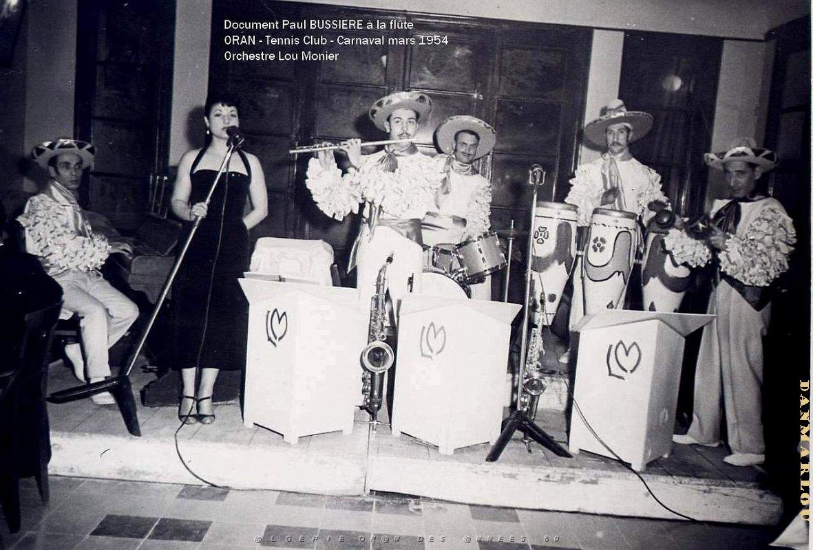 Oran - Route de la Senia - Lawn Tenis Club - Carnaval - Orchestre Lou Monier - 1954.jpg